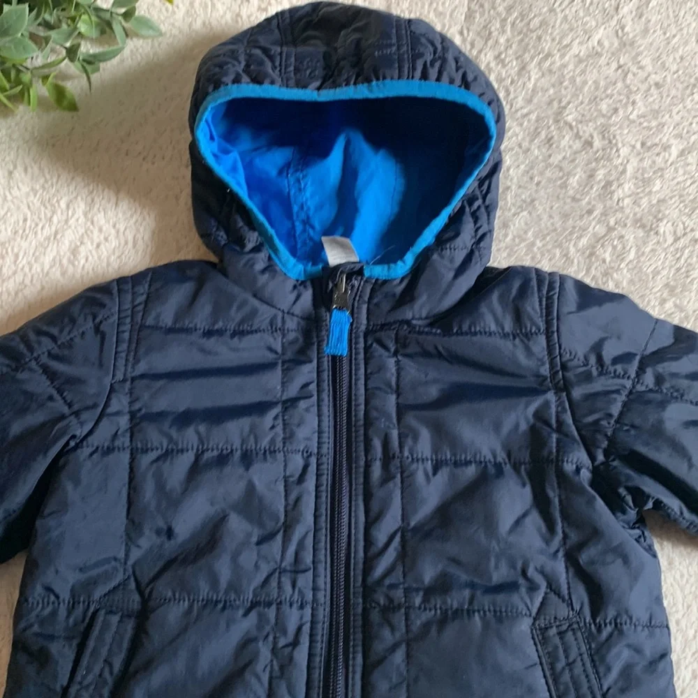 GAP Baby Navy Blue Hooded Blue Jacket EUC 12-18M